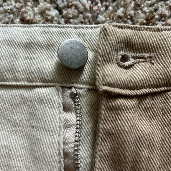 Papermoon Women’s Selma Tan Two Toned Color Block Shorts Size Large NWT - Picture 7 of 12